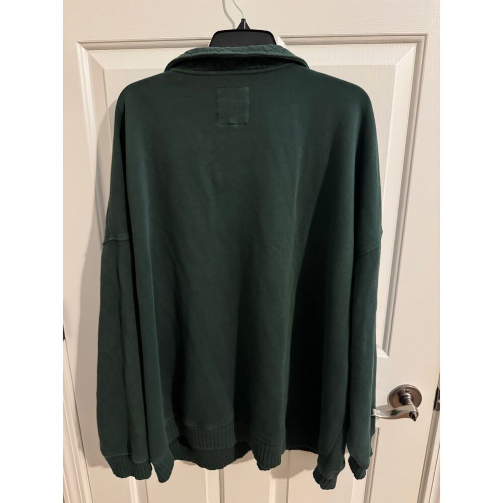 Aerie Oh Snap! Sweatshirt Oversized Lounge Rugged Green Plus XXL - Picture 7 of 12